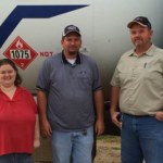 Joining MFA Oil from Home Service Oil are (L to R): Shirley Swoveland, CSR; Alex McGonical, salesman; and Rodney Pierce, salesman.