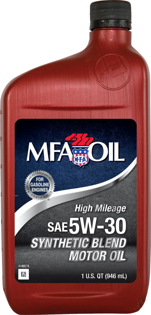 Synthetic Blend High Mileage Motor Oil SAE 5W-30