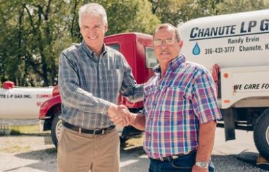 Don Smith, director of acquisitions, with Randy Ervin, former owner of Chanute LP Gas, Inc.