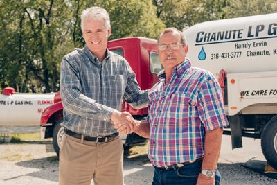 Don Smith, director of acquisitions, with Randy Ervin, former owner of Chanute LP Gas, Inc.