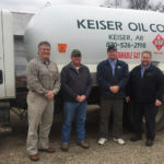 Pictured from left to right: Jeff Goodwin, MFA Oil district manager; Nathan Dunman, former Keiser Oil and Gas Company owner; Chip Bennet, MFA Oil acquisition specialist; Joe Case, MFA Oil acquisition specialist