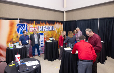 Photo of members learning about My MFA Oil, the co-op’s new customer portal.