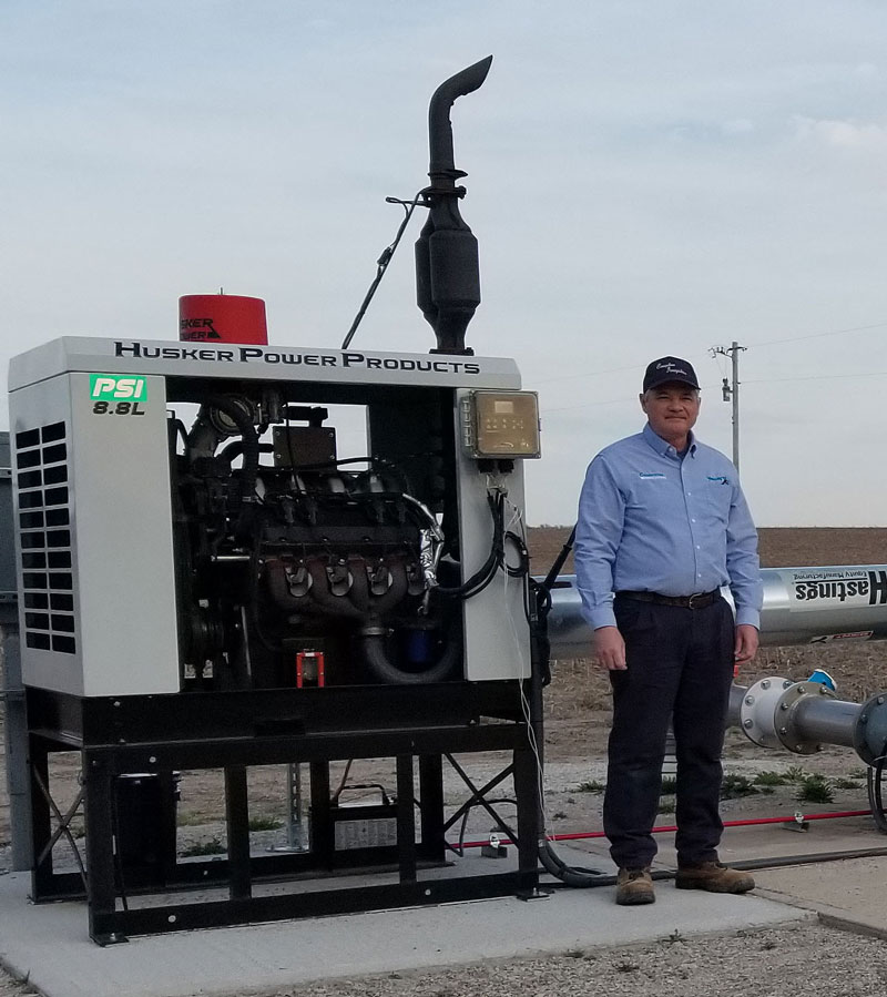 Robert Compton of Compton Irrigation in Lamar, Mo., says his propane-powered irrigation engines have cut his operating costs in half compared to diesel engines.
