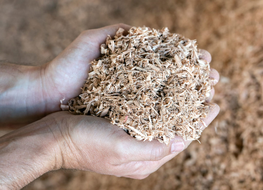 In addition to poultry beddings, shavings like these are turned into products ranging from cat litter to composite decking.