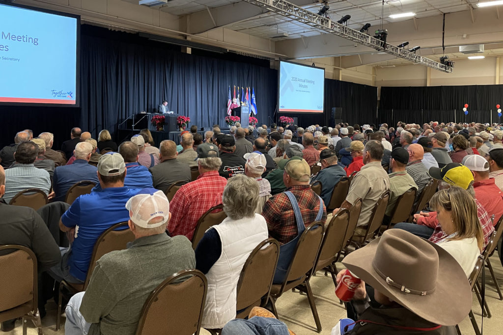 Nearly 350 delegates, guests and employees gathered for the meeting in Columbia, Mo., at the Holiday Inn Executive Center.