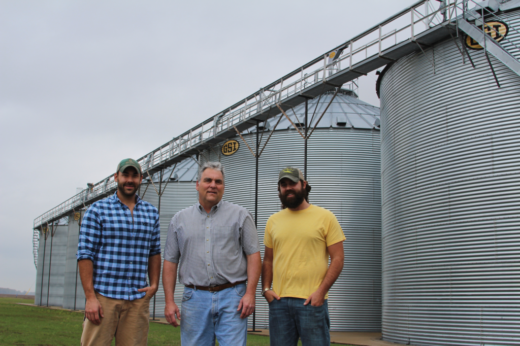 Scott Mitchell (center) is excited to see his sons, Drew (left) and Luke, carry on the family tradition of farming. Drew and Luke represent the fourth generation of Mitchells who have chosen to farm.