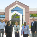 From left to right - Don Smith, MFA Oil director of mergers and acquisitions; Rev. Stephanie Allen, of the St. Paul AME Church in Columbia, Mo.; Emily Fisher, MFA Oil mergers and acquisitions analyst; Rev. Darlene Singer Smith, presiding elder of the AME Church’s St. Louis and Columbia District; and Jon Ihler, MFA Oil president and CEO.
