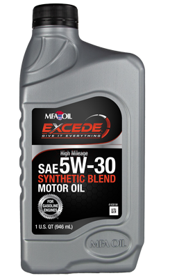 Excede Synthetic Blend High Mileage Motor Oil SAE 5W-30