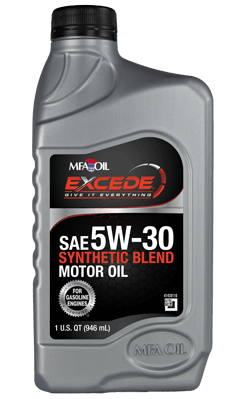Excede® Synthetic Blend SAE 5W-20 and 5W-30 Motor Oils