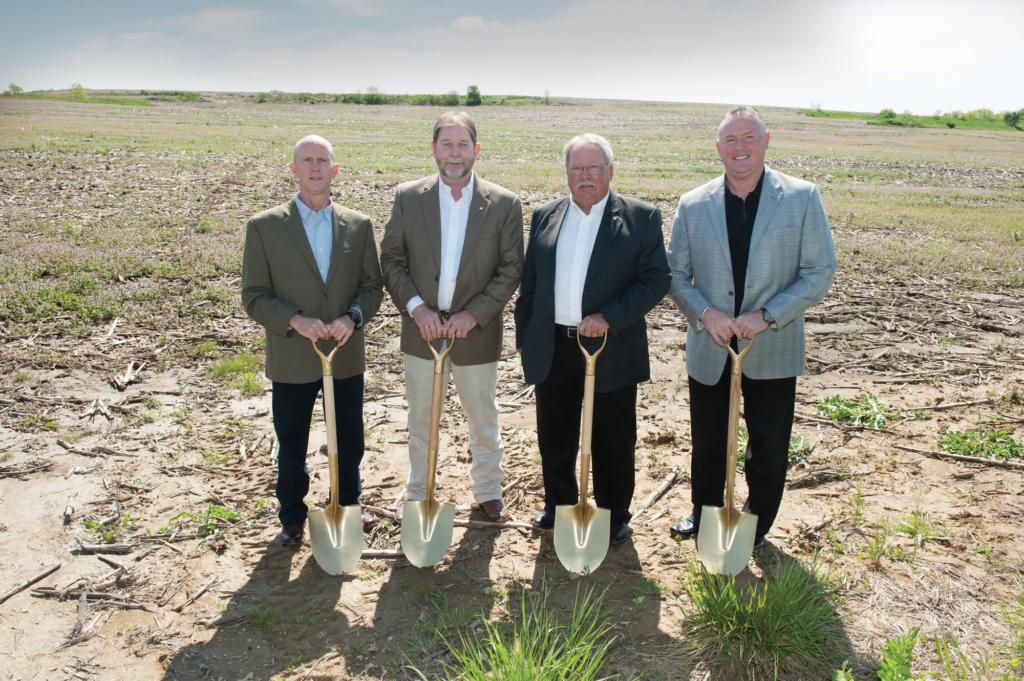 From left: Ernie Verslues, president and CEO, MFA Incorporated; Don Mills, chairman of the board, MFA Incorporated; Benny Ferrell, chairman of the board, MFA Oil; Mark Fenner, president and CEO, MFA Oil.