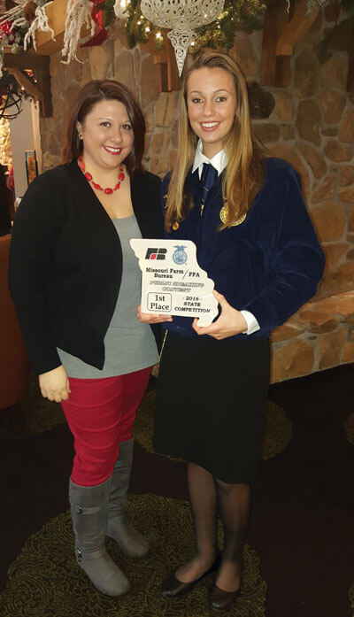 Dobrzenski and Abby Turner, who won the state Farm Bureau speaking contest, the second year in a row a Brookfield student won the contest.