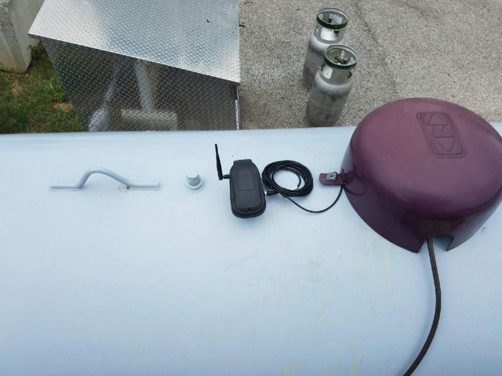 Investments in bigger delivery trucks help to improve efficiency. Bottom: Some customers in the Auto-Fill Program have tank monitors to help gauge their propane needs.